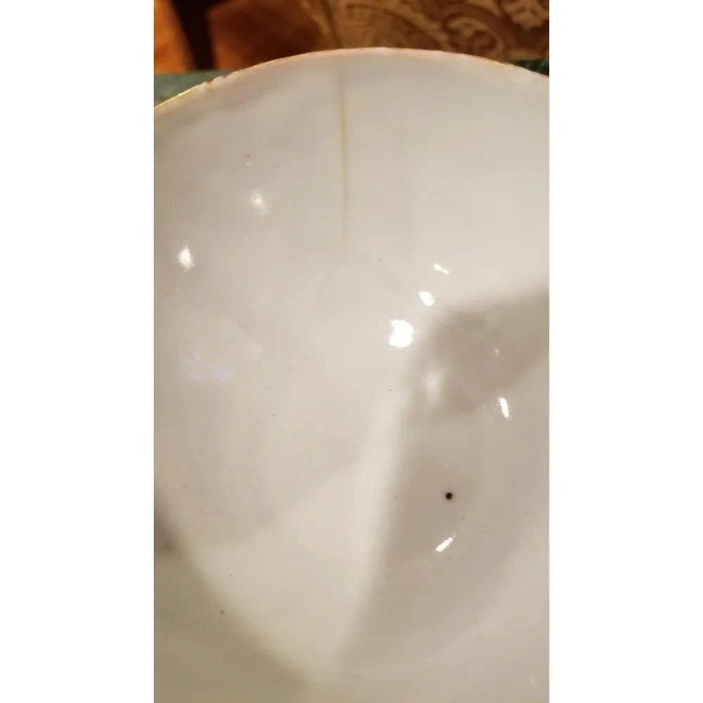 Antique Japanese Kutani Geisha Girl Hand Painted Cup & Saucer Set of 2